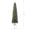 7ft. Pre-Lit Pencil Artificial Christmas Tree, Warm White Mini LED Lights by Ashland®